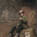 A re-creation of Thomas Le Clear’s Buffalo Newsboy, 1853. Albright-Knox Art Gallery